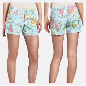 Lilly Pulitzer Callahan Shorts GUC You Gotta Regatta (Original) Size 14